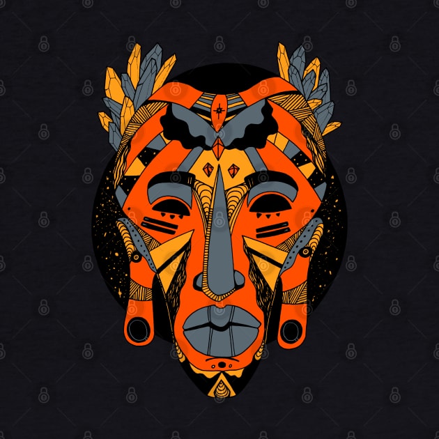 Orangrey African Mask 1 by kenallouis